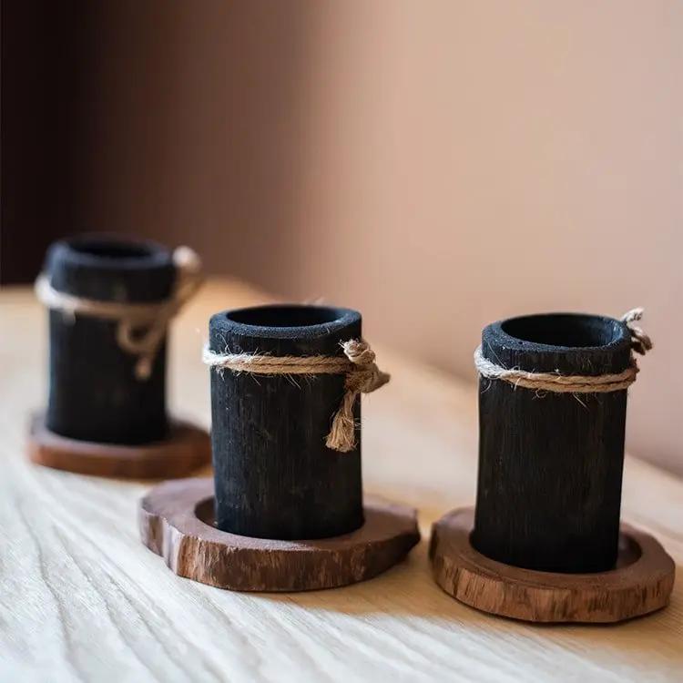 Desktop Charcoal Planter Wood Tray by RusticReach