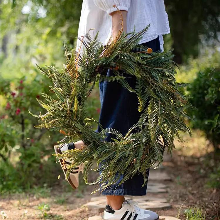 Evergreen Fern Garland and Wreath by RusticReach