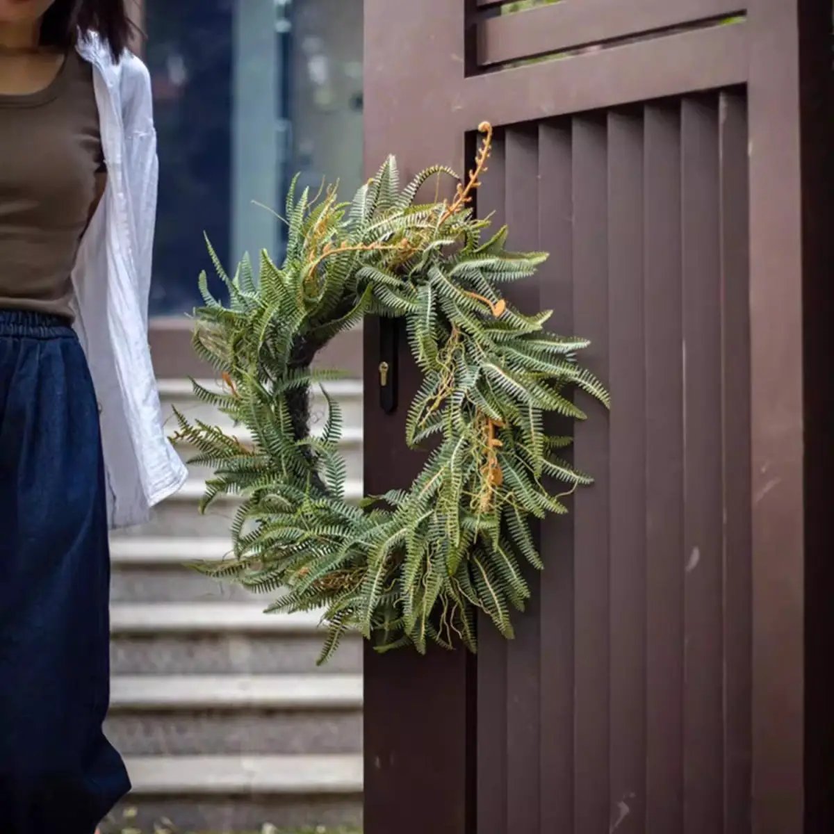 Evergreen Fern Garland and Wreath by RusticReach