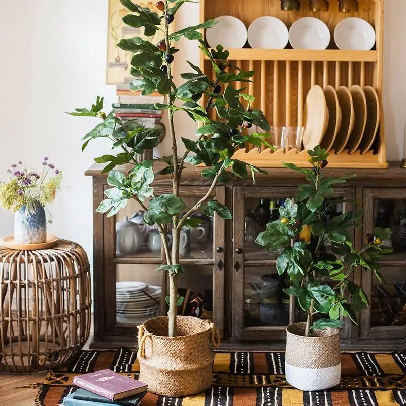 Artificial Silk Fig Tree In Pot by RusticReach