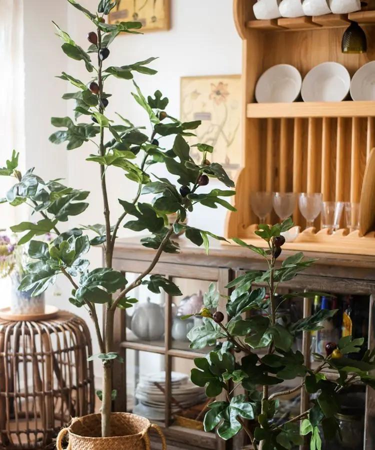 Artificial Silk Fig Tree In Pot by RusticReach