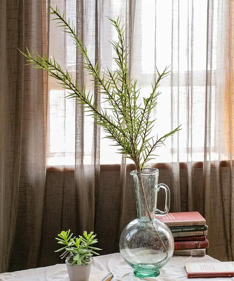 Artificial Faux Flax Grass Stem in Green 48" Tall by RusticReach