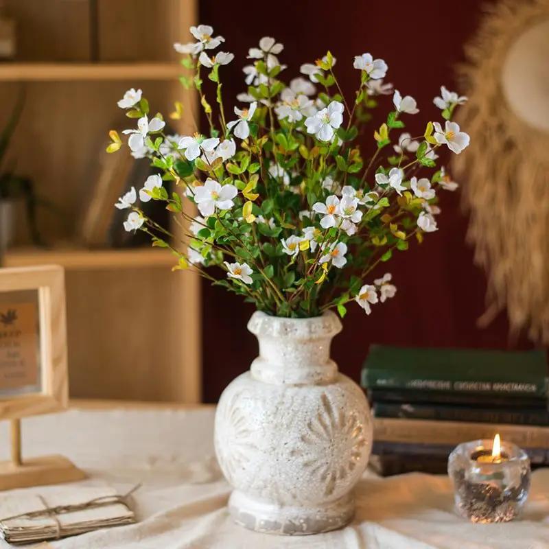 Faux Artificial Silk Gaura Flower Stem 20" Tall by RusticReach