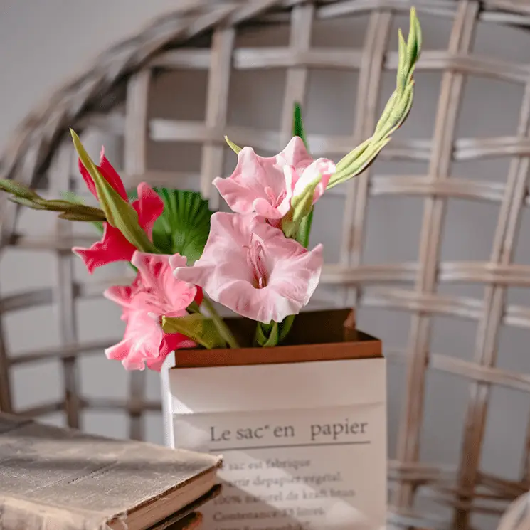 Faux Silk Artificial Gladiolus Flower Stem by RusticReach