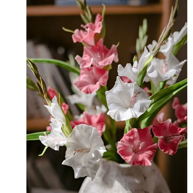Faux Silk Artificial Gladiolus Flower Stem by RusticReach
