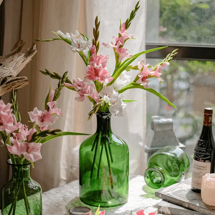 Faux Silk Artificial Gladiolus Flower Stem by RusticReach
