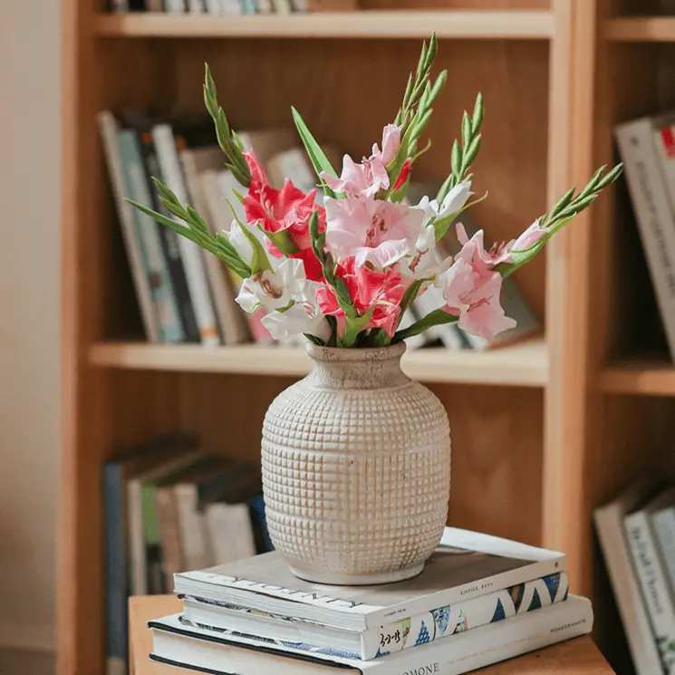 Faux Silk Artificial Gladiolus Flower Stem by RusticReach