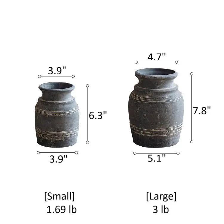 Handmade Gray Clay Pottery Vase by RusticReach