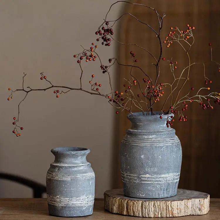 Handmade Gray Clay Pottery Vase by RusticReach