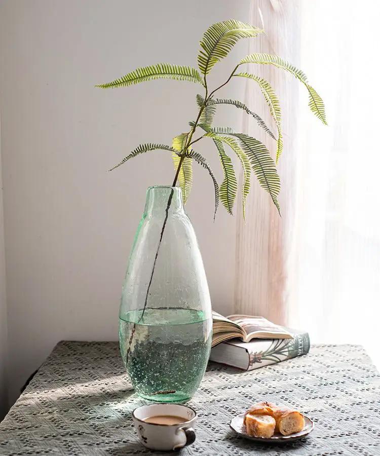 Artificial Green Fern Leaf Stem Plant 37" Tall by RusticReach