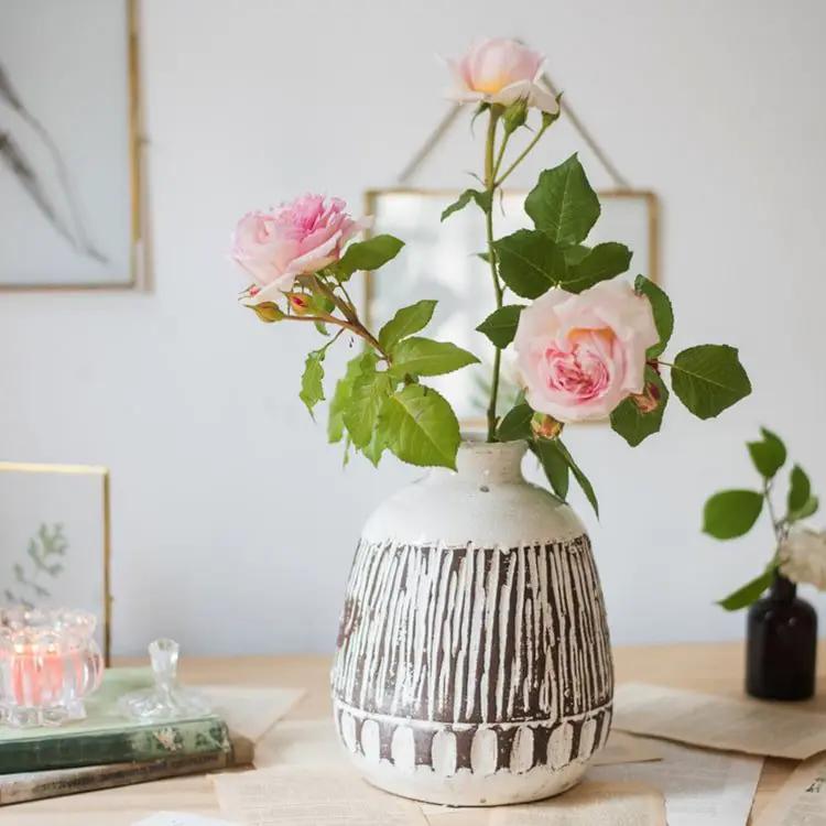 Handcrafted Ceramic Pottery Vase Brown by RusticReach