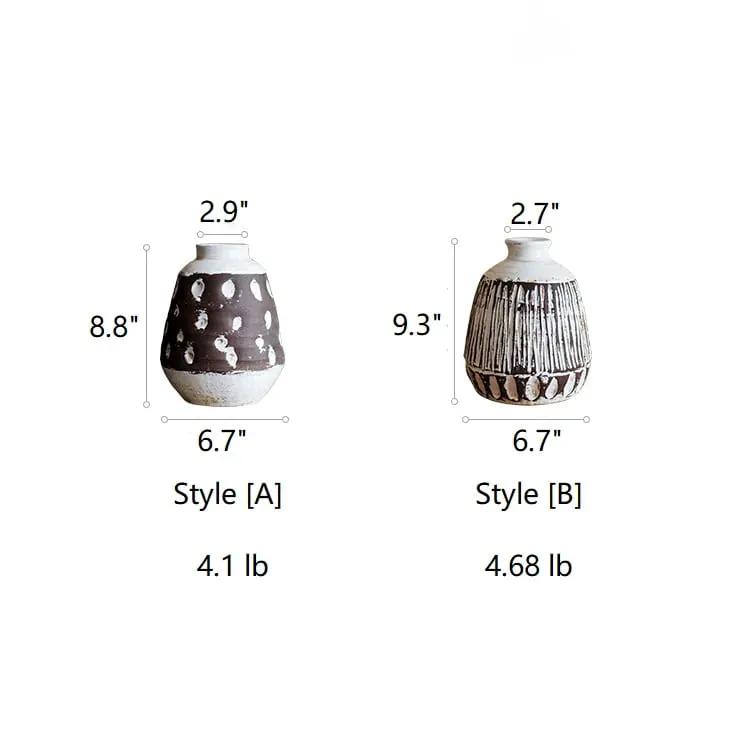 Handcrafted Ceramic Pottery Vase Brown by RusticReach