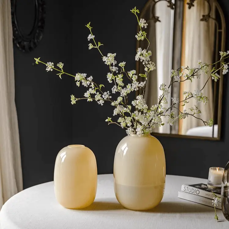 Modern Glass Vase in Yellow by RusticReach