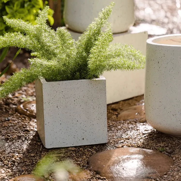 Modern White Planter Square by RusticReach