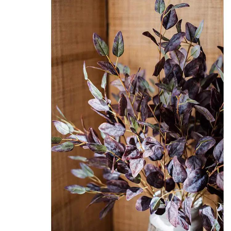 Midnight Plum Eucalyptus Stem 37.7" Tall by RusticReach