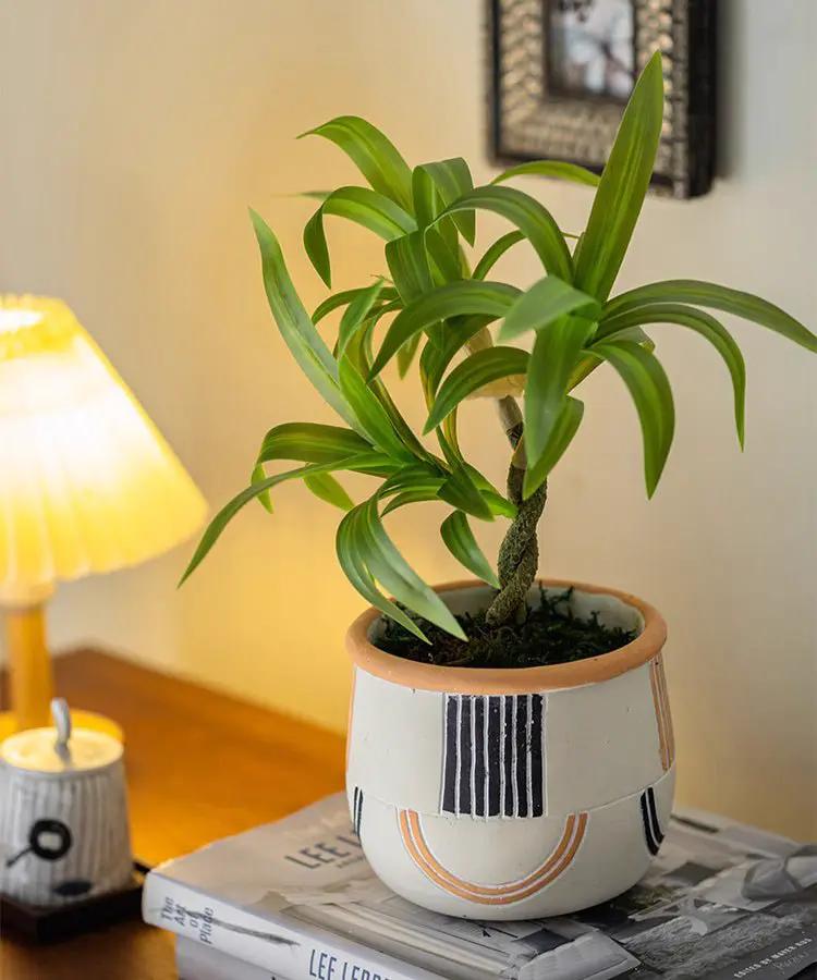 Mini Faux Potted Green Plant by RusticReach