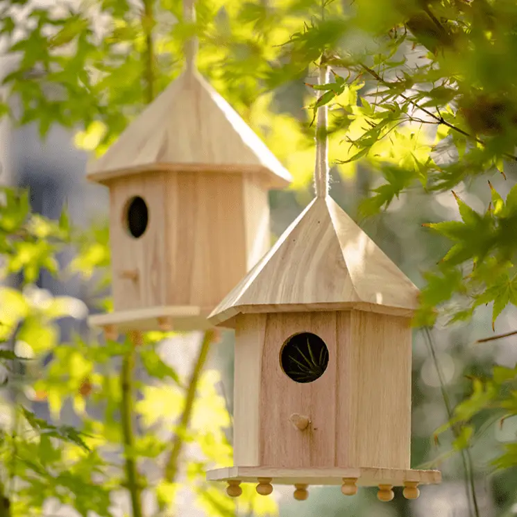 Natural Solid Wood Bird's Nest by RusticReach