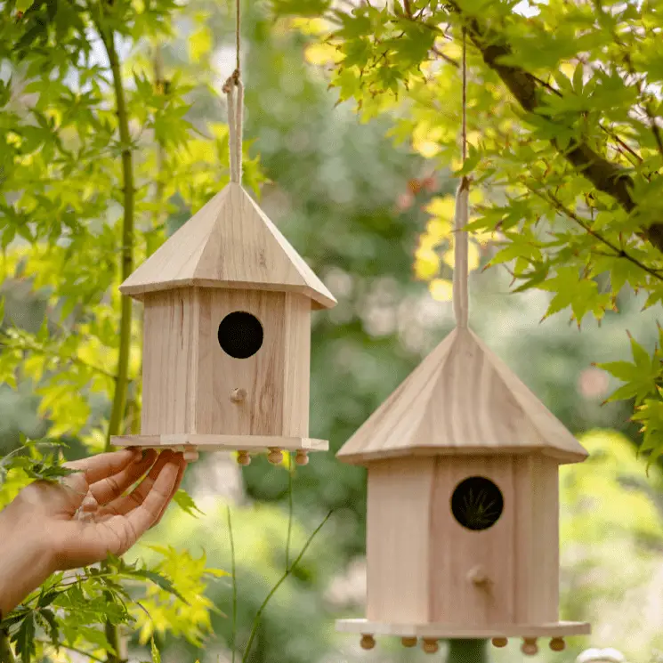 Natural Solid Wood Bird's Nest by RusticReach