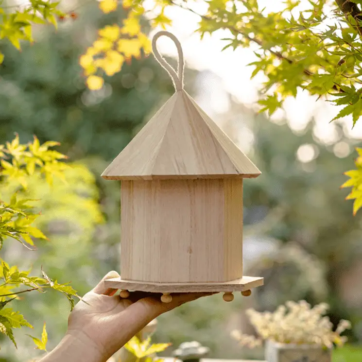 Natural Solid Wood Bird's Nest by RusticReach
