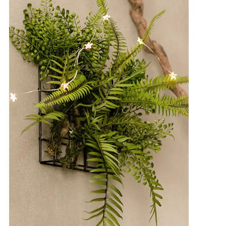 Artificial Faux Plant Metal Frame Wall Décor by RusticReach