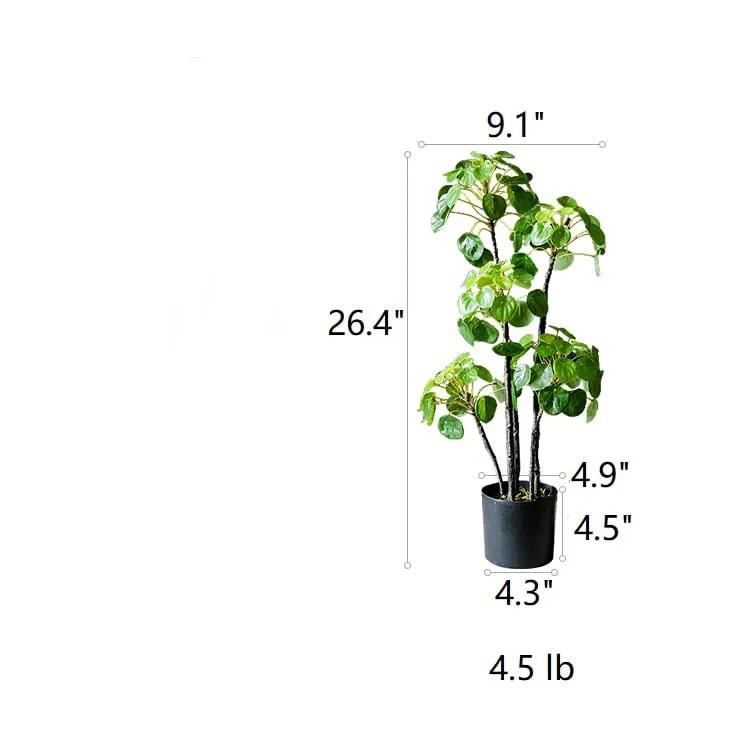 Artificial Potted Pilea Plant 26" Tall by RusticReach