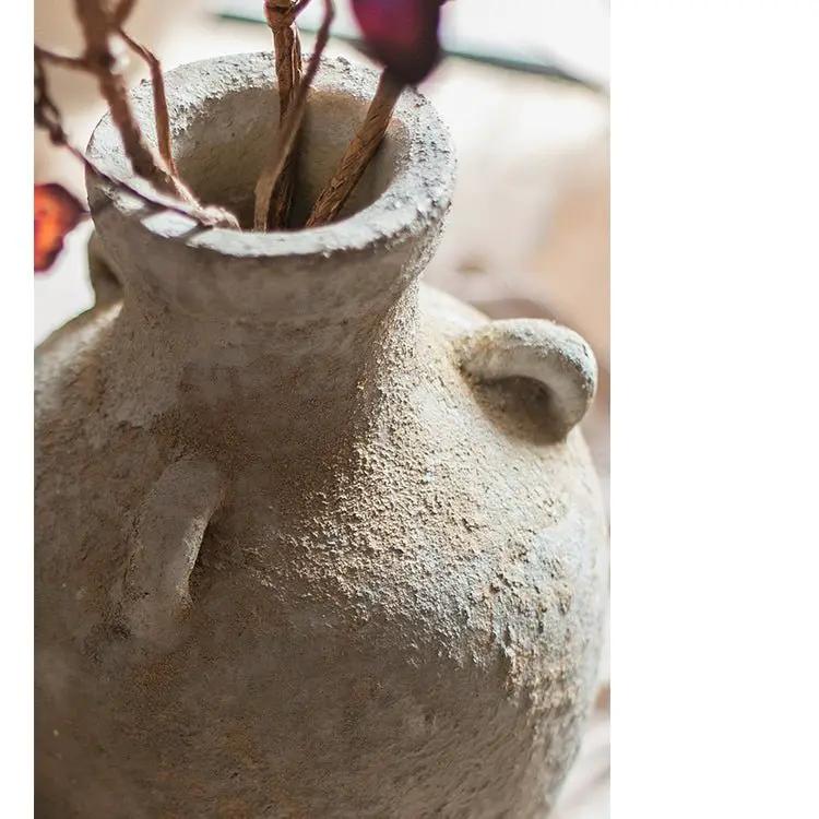 Pottery Stoneware Vase Zen Style Pottery for Dried Flowers by RusticReach