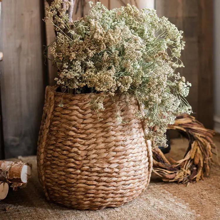 Large Rope Basket Cement Planter by RusticReach