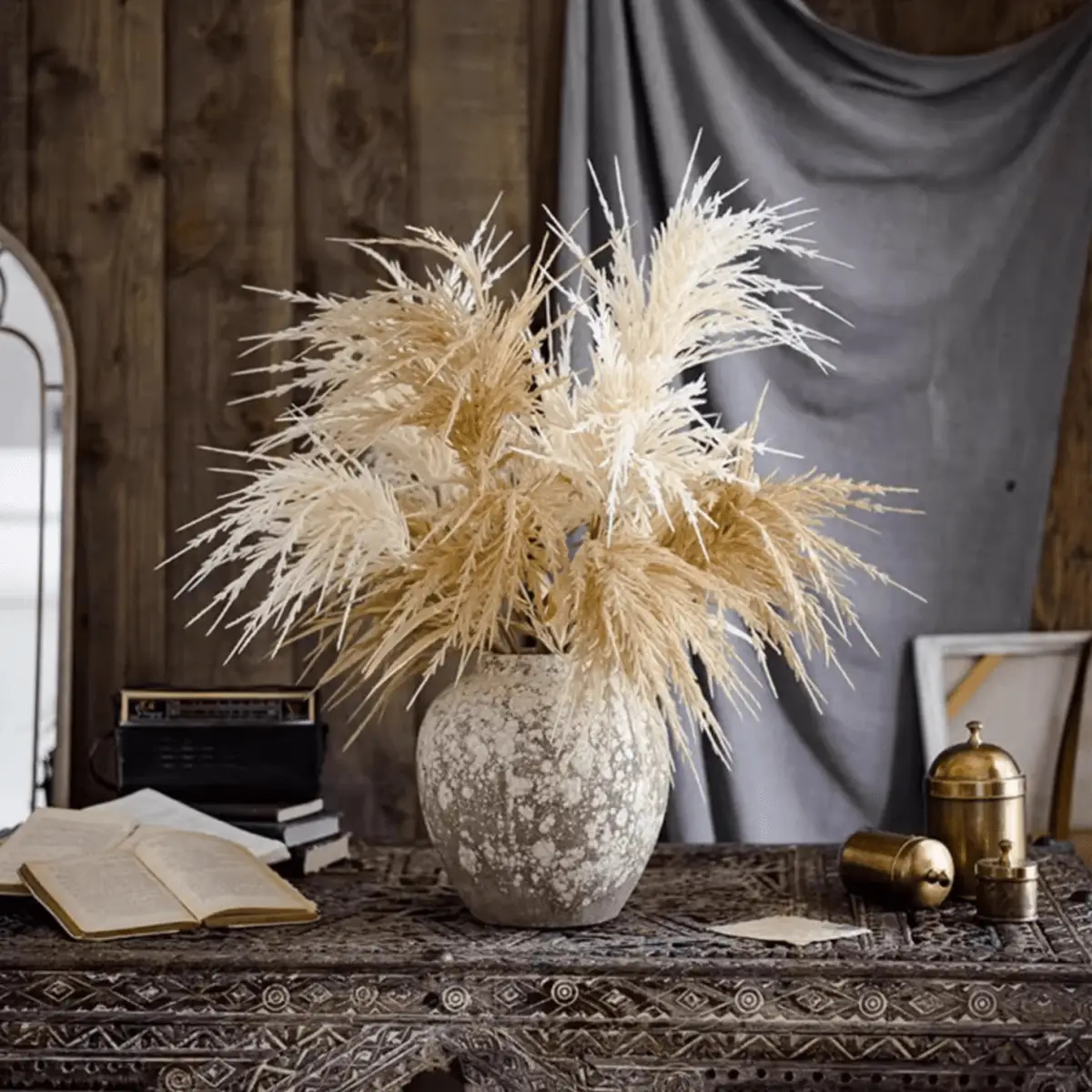 Artificial Elegant Reed Grass Stem 39" Tall by RusticReach