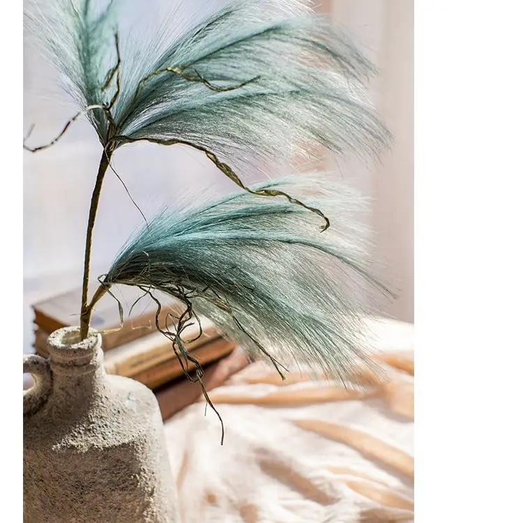 Faux Plant Reed Grass Stem In Green 30" Tall by RusticReach