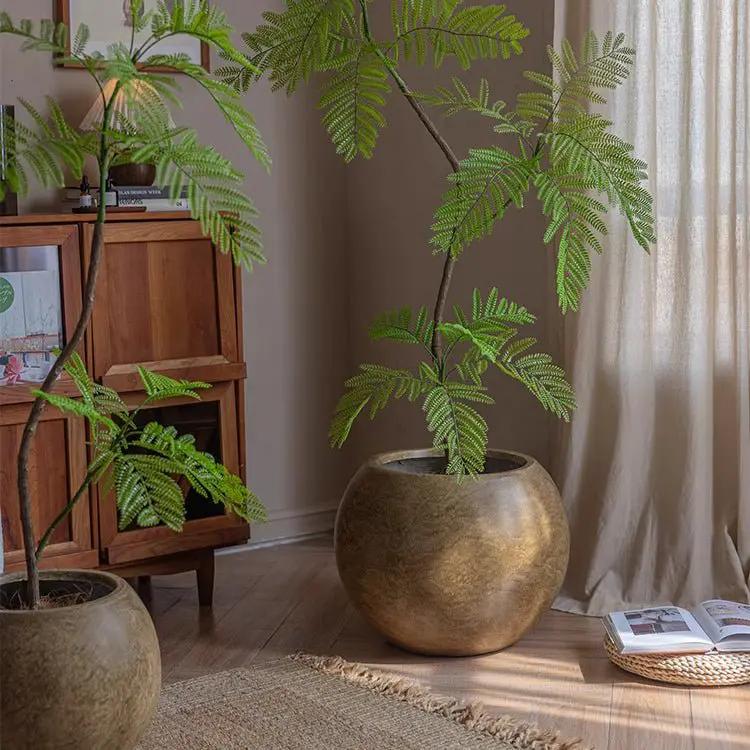 Round Magnesium Clay Planter by RusticReach