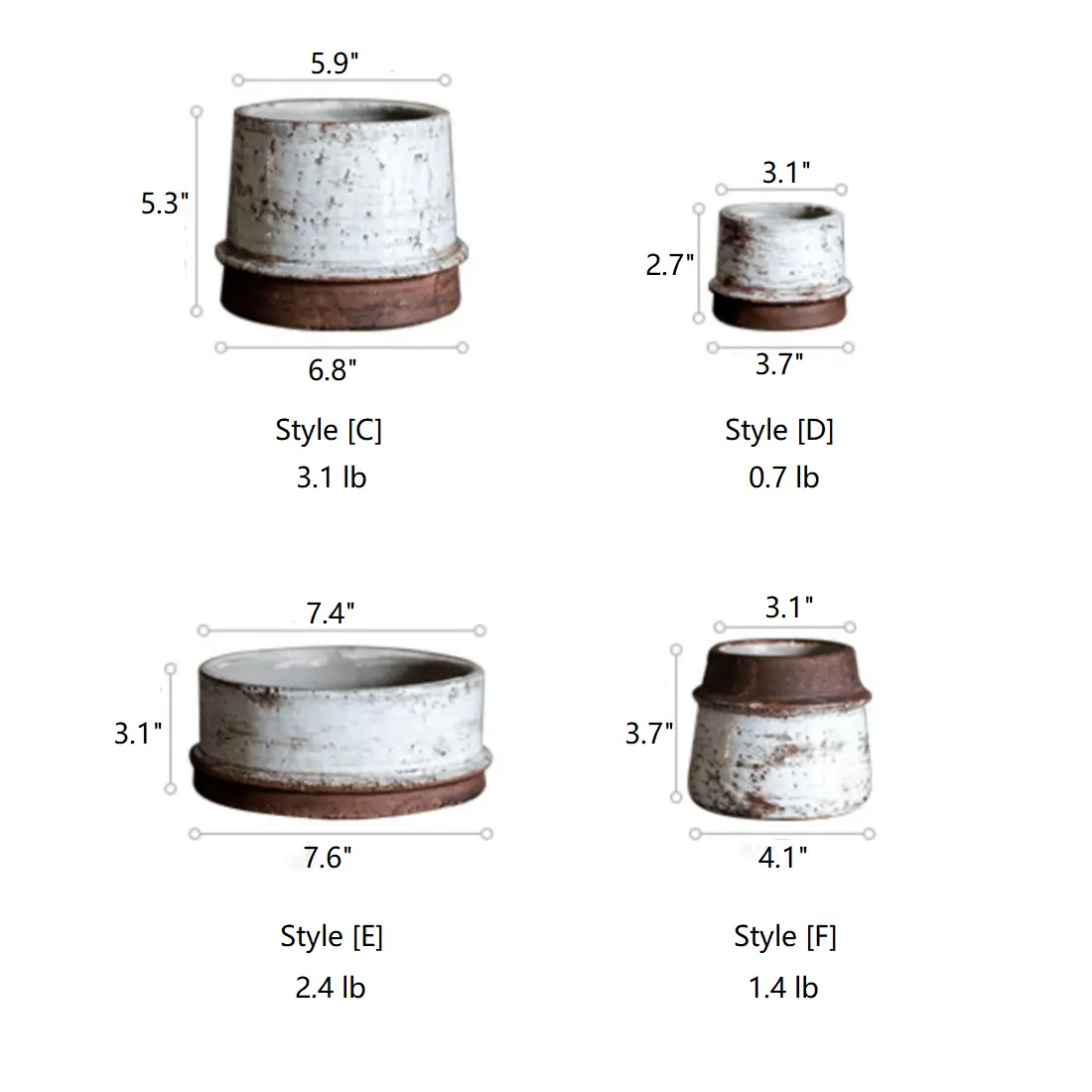 Restoration Ceramic Planter Vase by RusticReach