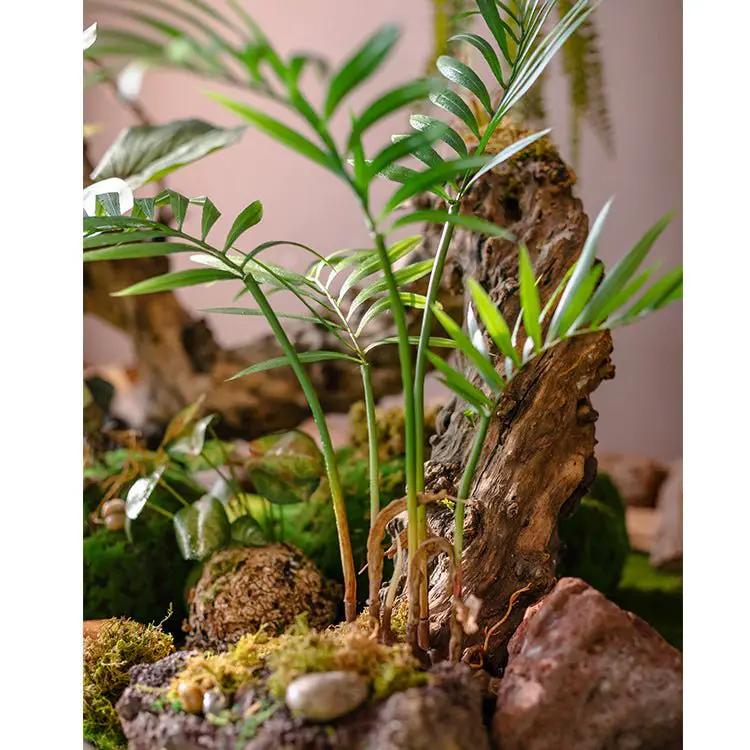 Faux Artificial Rooted Bunch Murdannia Leaf 23" Tall by RusticReach