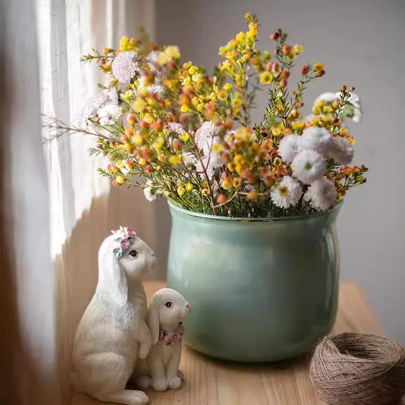 Ruhai Low Glass Vase by RusticReach