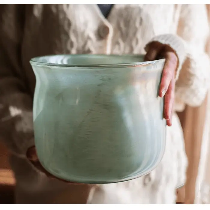 Ruhai Low Glass Vase by RusticReach