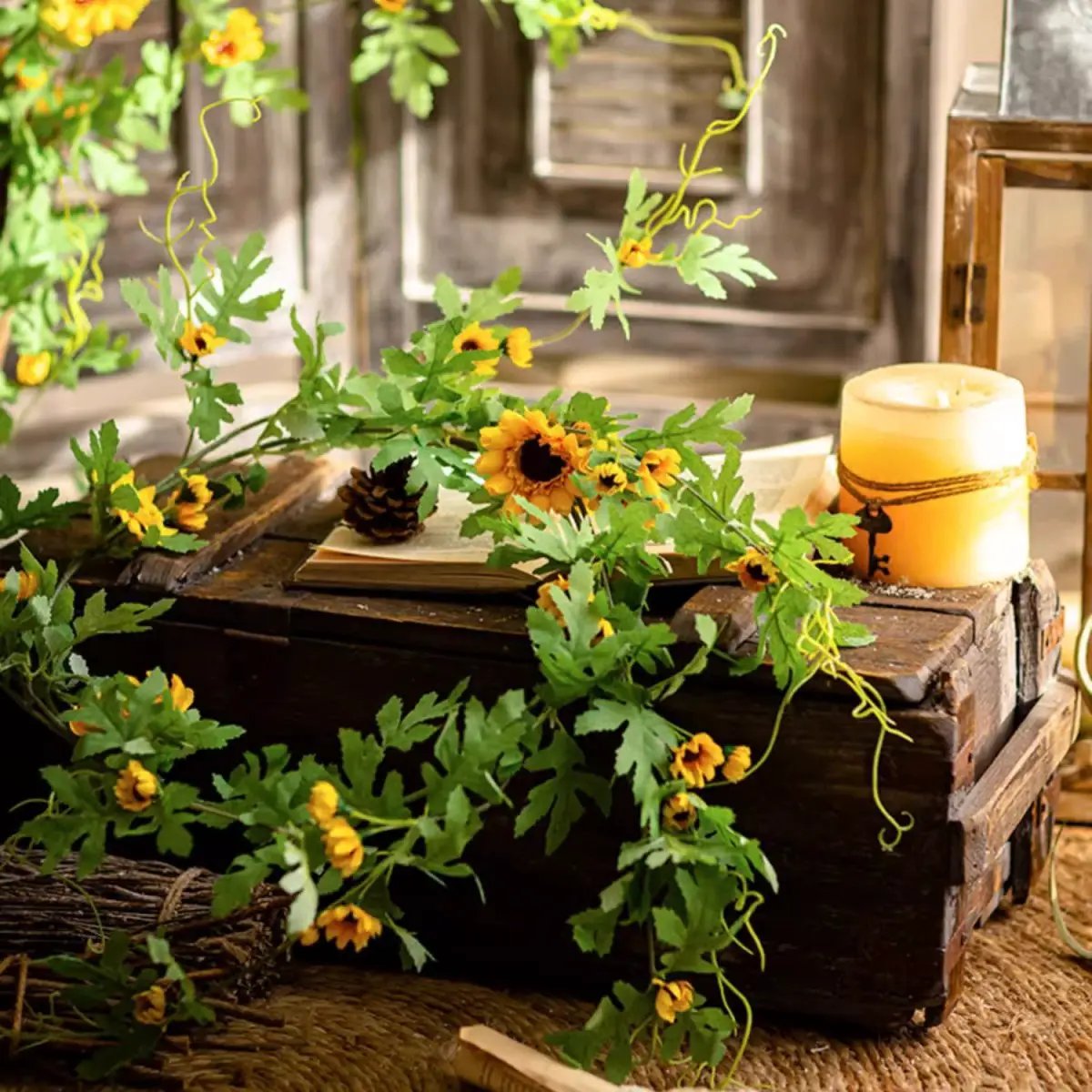 Sunlit Bloom Sunflower Garland 51" Long by RusticReach