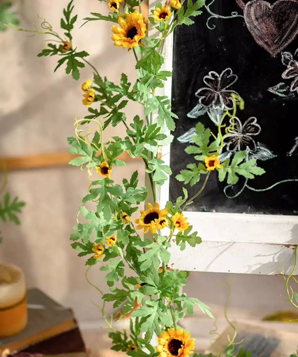 Sunlit Bloom Sunflower Garland 51" Long by RusticReach