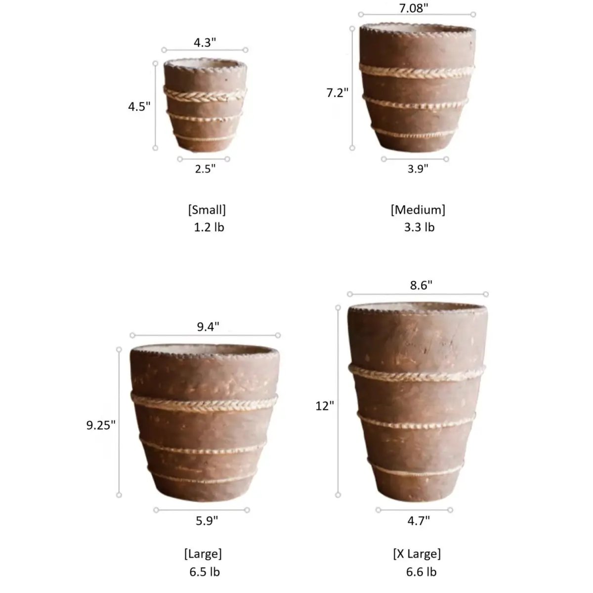 Tasha Red Terracotta Planter by RusticReach