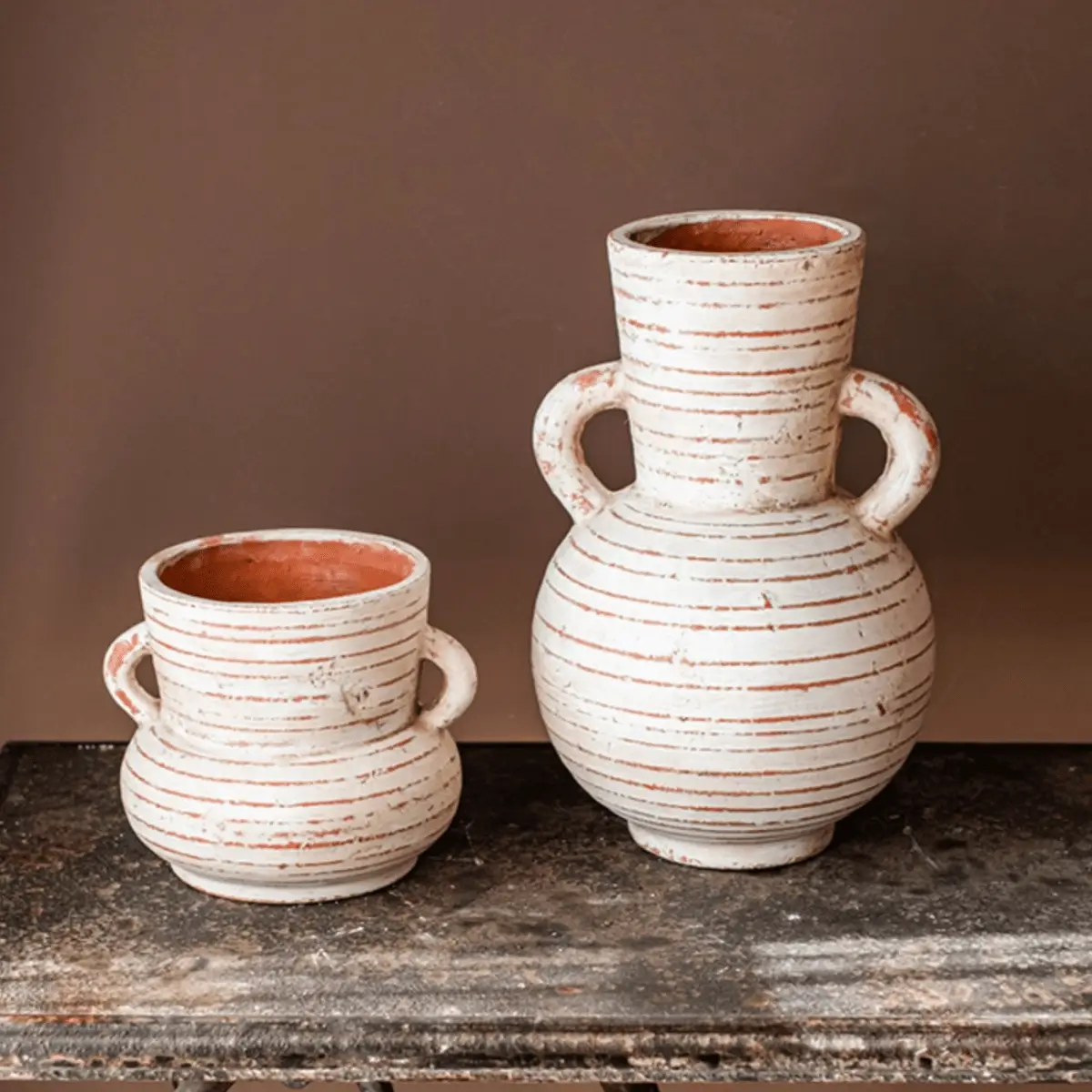 Terracotta Planter Vase with Handles by RusticReach