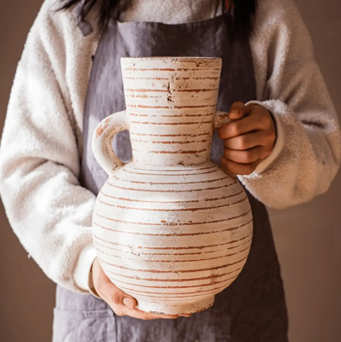 Terracotta Planter Vase with Handles by RusticReach
