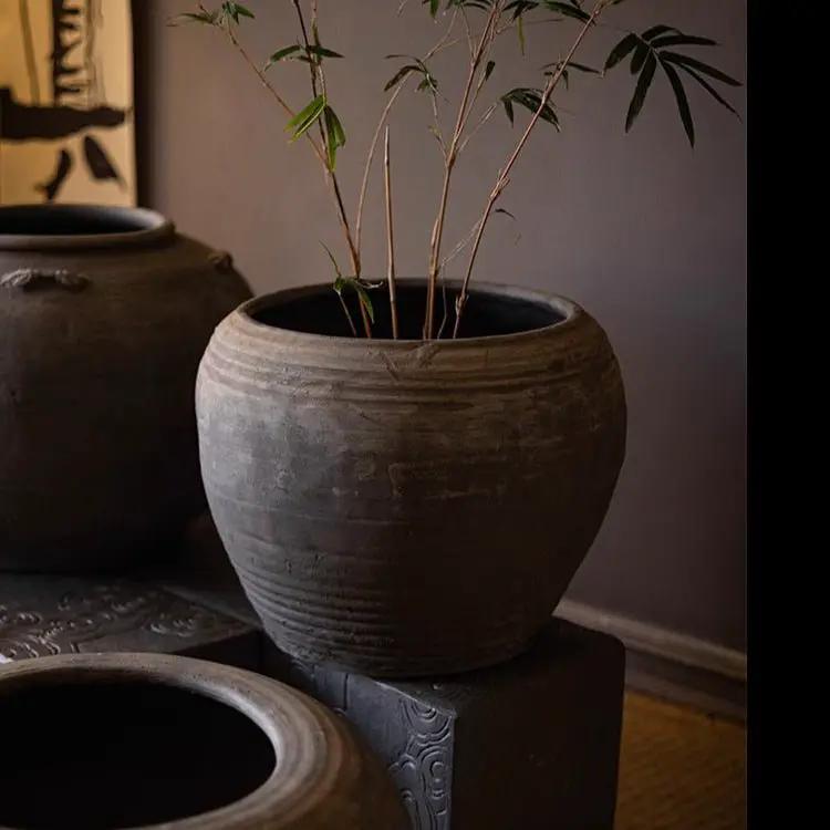 Traditional Round Belly Zen Style Ceramic Vase by RusticReach