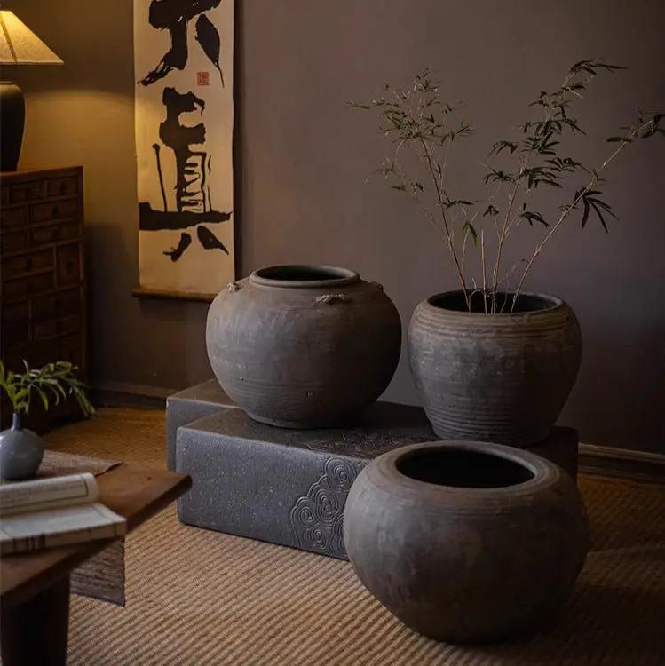 Traditional Round Belly Zen Style Ceramic Vase by RusticReach