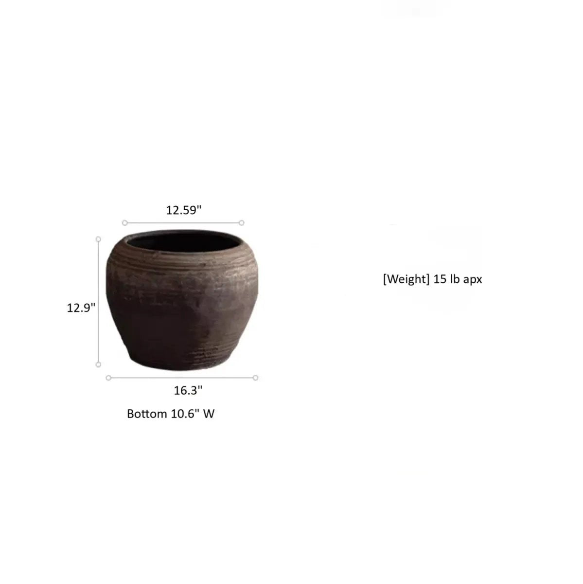 Traditional Round Belly Zen Style Ceramic Vase by RusticReach