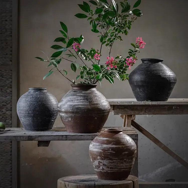Vintage Wabi-Sabi Style Ceramic Jar by RusticReach