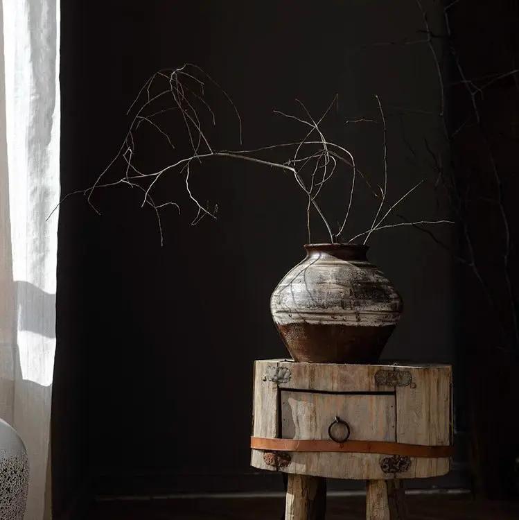 Vintage Wabi-Sabi Style Ceramic Jar by RusticReach