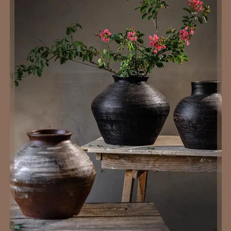 Vintage Wabi-Sabi Style Ceramic Jar by RusticReach