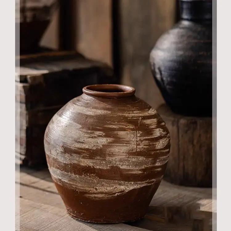 Vintage Wabi-Sabi Style Ceramic Jar by RusticReach