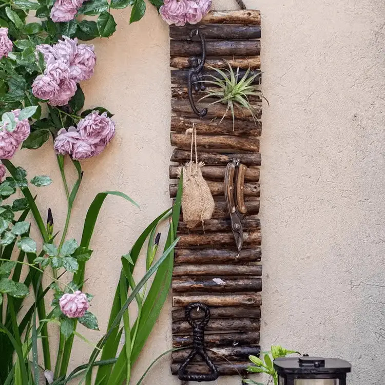 Rustic Wood Ladder Wall Décor Tool Organizer by RusticReach