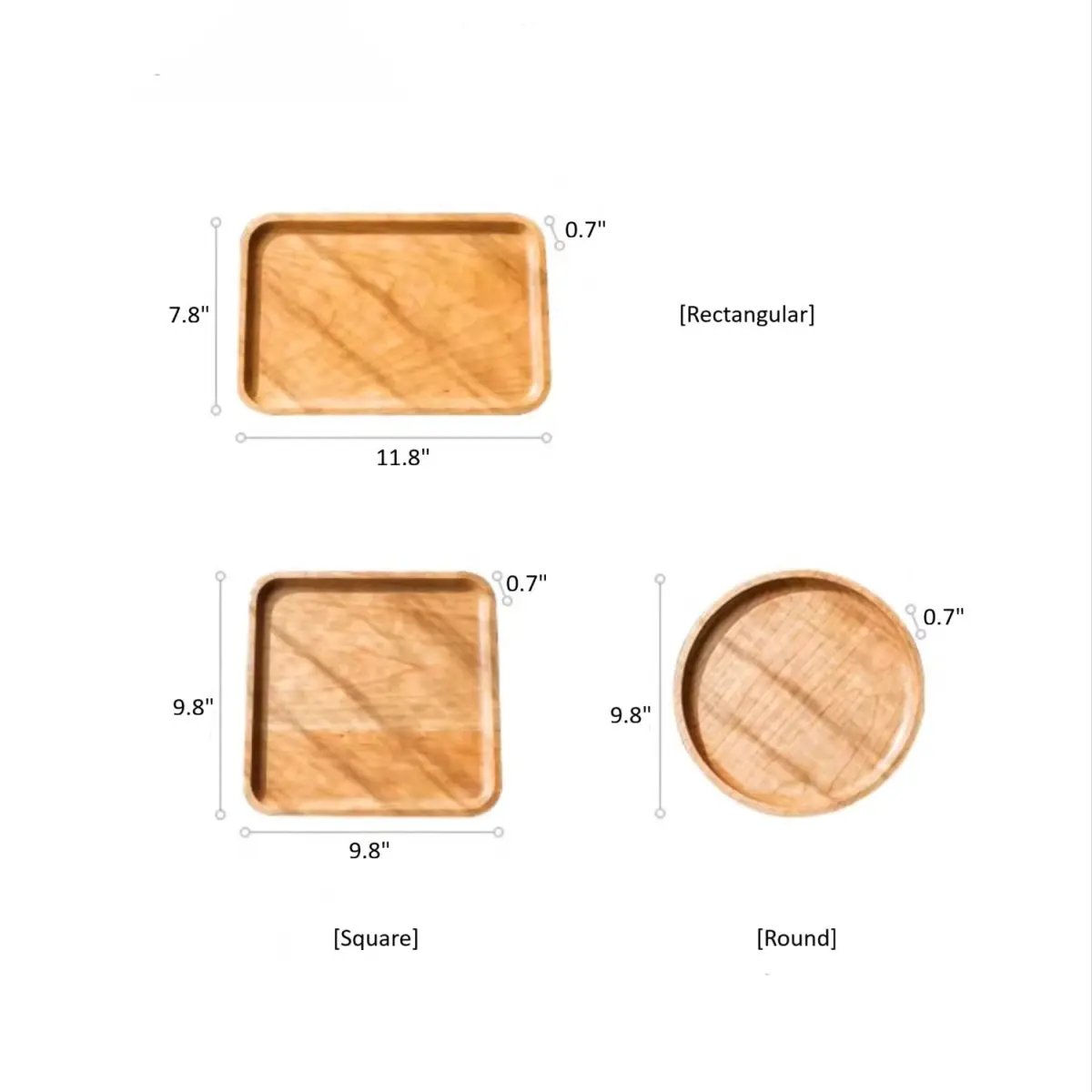 Natural Wood Plate Serving Tray by RusticReach