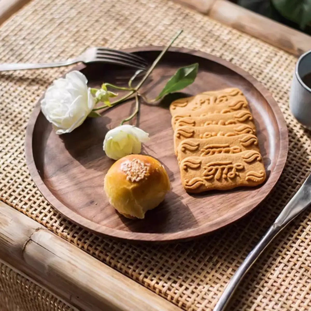 Natural Wood Plate Serving Tray by RusticReach