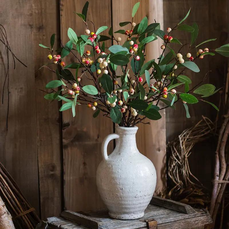 White Ceramic Vase Small Opening Vase by RusticReach